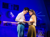 Darren Criss as Oliver and Helen J Shen as Claire in Maybe Happy Ending.