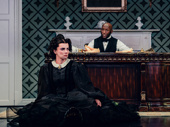 Betty Gilpin as Mary Todd Lincoln and Phillip James Brannon as Mary's Husband in Oh, Mary!.