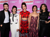 The cast of English: Hadi Tabbal, Ava Lalezarzadeh, Tala Ashe, Marjan Neshat and Pooya Mohseni