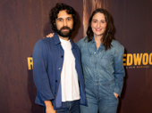 Sara Bareilles, a co-producer of Redwood, enjoys opening night with Australian singer Ben Abraham. Per Bareilles' Instagram, "We will fix your tires!"
