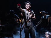 Ali Louis Bourzgui as Orpheus in Hadestown.