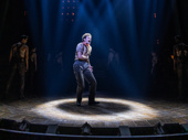 Ali Louis Bourzgui as Orpheus in Hadestown.