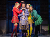 McKenzie Kurtz as Heather Chandler, Lorna Courtney as Veronica Sawyer, Elizabeth Teeter as Heather McNamara and Olivia Hardy as Heather Duke in Heathers The Musical>