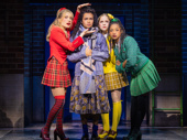 McKenzie Kurtz as Heather Chandler, Lorna Courtney as Veronica Sawyer, Elizabeth Teeter as Heather McNamara and Olivia Hardy as Heather Duke in Heathers The Musical>