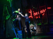 Wayne Brady as Harold Zidler and Christian Douglas as Christian in Moulin Rouge! The Musical.