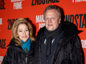 Tony nominee Edie Falco and musician Keith Cotton bundle up for opening night of Marjorie Prime.