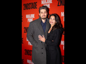 Broadway actor Bobby Conte and Pulitzer Prize-winning playwright Martyna Majok take in Marjorie Prime on opening night.