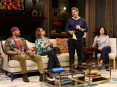 Carl Clemons-Hopkins as Brooks Duncan, Margaret Colin as Ruth Ackerman, Michael Esper as Alan Kirby and Jeena Yi as Melissa Han in The Balusters.