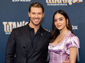 Titanique's Jack and Rose, Constantine Rousouli and Melissa Barrera, pose together on opening night.
