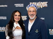 Titanique producer and former NSYNC member Joey Fatone celebrates opening night of the musical on Broadway with Izabel Araujo.