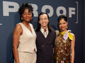 Shayvawn Webster, Major Curda and Noah Michal attend the opening night of Proof on Broadway.