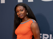 Actress Adeyinka Akinrinade celebrates the opening night of Proof on Broadway.