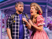 Alex Brightman as Josh Skinner and McKenzie Kurtz as Betsy in Schmigadoon!.