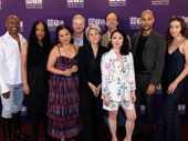Understudies Melody Butiu, Tony Carlin, Ka-Ling Cheung, Sophie Hayden, Stacy Highsmith, Mike Iveson, Alvin Keith, Lena Pepe and Luis Vega pose on the opening night carpet of The Balusters.