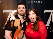Ginger Twinsies creator Kevin Zak and Oh, Mary! understudy Hannah Solow are a dynamic duo at the 2026 Drama Desk Awards.