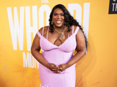 Tony winner Qween Jean, who designed the costumes for The Whoopi Monologues, is pretty in pink on the production's opening night.