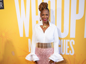 Broadway veteran Kecia Lewis rocks a pink skirt on opening night of The Whoopi Monologues.
