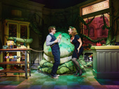 Ethan Slater as Seymour and Betsy Wolfe as Audrey in Little Shop of Horrors.
