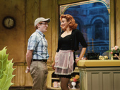 Ethan Slater as Seymour and Betsy Wolfe as Audrey in Little Shop of Horrors.
