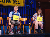 Julian Sewell as William Barfee and Nina White as Olive Ostrovsky in The 25th Annual Putnam County Spelling Bee.