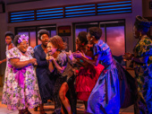 The cast of School Girls; Or, The African Mean Girls Play.