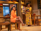 Patina Miller as Eloise and Heather Alicia Simms as Headmistress Francis in School Girls; Or, The African Mean Girls Play.