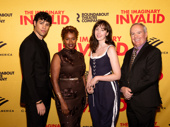 The Imaginary Invalid understudies Brandon Dial, Eboni Flowers, Madeline Seidman and Bill Timoney celebrate the adaptation's Broadway opening night.