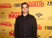 Hiram Delgado does triple duty as Bonnefoy, Thomas and Fleurant in The Imaginary Invalid on Broadway.