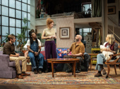 Will Pullen as Henry, Esco Jouléy as Naomi, Mary Wiseman as Joanna, Danny Wolohan as Rory and Celia Keenan-Bolger as Theresa in The Visitors.