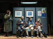 Mary Wiseman as Joanna, Danny Wolohan as Rory, Will Pullen as Henry and Celia Keenan-Bolger as Theresa in The Visitors.