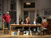 Danny Wolohan as Rory, Esco Jouléy as Naomi, Mary Wiseman as Joanna, Will Pullen as Henry and Celia Keenan-Bolger as Theresa in The Visitors.