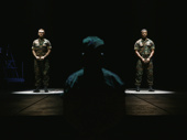 Collin Kelly-Sordelet as Pfc. Louden Downey and Lavel Schley as Lance Cpl. Harold W. Dawson in A Few Good Men.