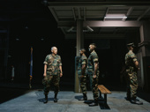 Thom Sesma as Capt. Matthew Markison, Lavel Schley as Lance Cpl. Harold W. Dawson and Collin Kelly-Sordelet as Pfc. Louden Downey in A Few Good Men.