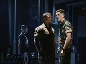 Lavel Schley as Lance Cpl. Harold W. Dawson and John Zdrojeski as Lt. Jonathan Kendrick in A Few Good Men.
