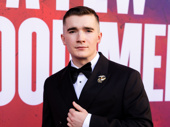 A Few Good Men ensemble member Brendan Evan Behm flashes monogrammed cufflinks on the play’s opening night.