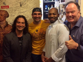 Saved by the bell! Broadway alum Constantine Maroulis snaps a pic with Hamilton stars Javier Muñoz and Brandon Victor Dixon and Saved by the Bell fave Dennis Haskins after a performance of the revolutionary hit.(Photo: Instagram.com/constantinemaroulis)
