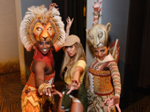 Rawr! Fifth Harmony's Dinah Jane Hansen strikes a pose with The Lion King's Jelani Remy and Adrienne Walker after catching the wildly popular Broadway smash.