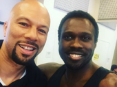 Aaron Burr is certainly smiling more—or at least Joshua Henry is! Hip-hop legend Common stopped by Chicago's Hamilton rehearsal room.(Instagram.com/joshuahenrynyc) 