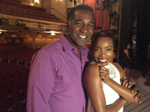 Broadway fave alert! Norm Lewis gets together with The Color Purple standout Heather Headley after catching the Tony-winning revival.(Photo: Twitter.com/heatherheadley)