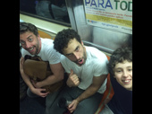 The subway ride of the Falsettos? We're not sure if it has the same ring as "The March of the Falsettos," but Christian Borle, Brandon Uranowitz and Anthony Rosenthal are the cutest.(Photo: Twitter.com/AndrewRannells)