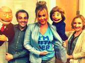 We'd have a laugh attack around these three, erm, five! Something Rotten! star Rob McClure and his wife and Avenue Q fave Maggie Lakis get together with the hilarious Amy Schumer following their Puppet Presidential Debate.(Photo: Twitter.com/RobMcClure)