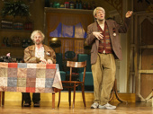 Nick Kroll as Gil Faizon and John Mulaney as George St. Geegland in Oh, Hello on Broadway. 