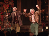 Oy vey! George St. Geegland and Gil Faizon (better known as John Mulaney and Nick Kroll) take their opening night curtain call.