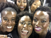 Squad goals! The Color Purple Tony nominee Danielle Brooks, How to Get Away with Murder fave Aja King, Brandy Allen, Orange Is the New Black star Uzo Aduba and actor and playwright Danai Gurira live their best life at the Beyoncé concert.(Photo: Instagram.com/daniebb3)
