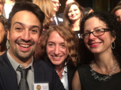 We don't want these geniuses to lower their voices! 2016 Pulitzer Prize winners Lin-Manuel Miranda, Kathryn Shulz and Emily Nessbaum get together at the awards dinner on October 14.(Photo: Twitter.com/kathrynshulz)