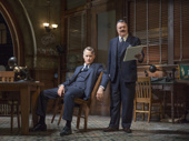 John Slattery as Hildy Johnson and Nathan Lane as Walter Burns in The Front Page.