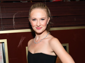 Halley Feiffer strikes a pose for her opening night in The Front Page.