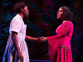 Cynthia Erivo as Celie and Jennifer Holliday as Shug Avery in The Color Purple. 