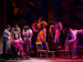 Jennifer Holliday as Shug Avery and the cast of The Color Purple. 