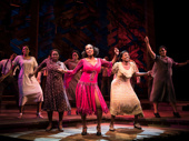 Jennifer Holliday as Shug Avery and the cast of The Color Purple. 